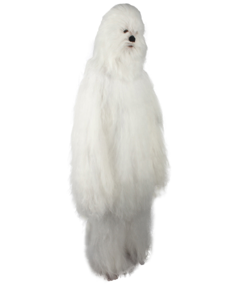 Polar White Hairy Warrior Ape Military Leader Cosplay Costume