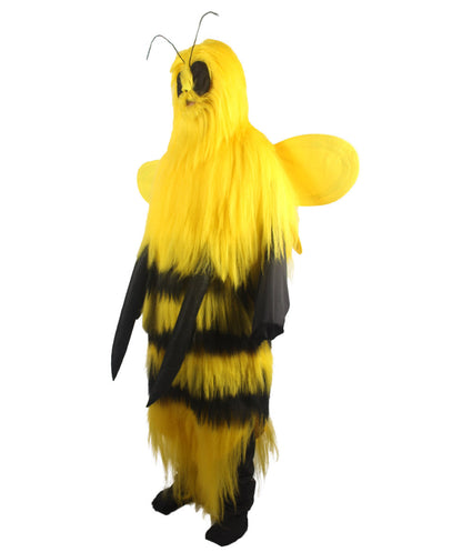 Unisex Long Hairy BEE  Leader Resistance Fighter Fancy Costume and Wig Bundle