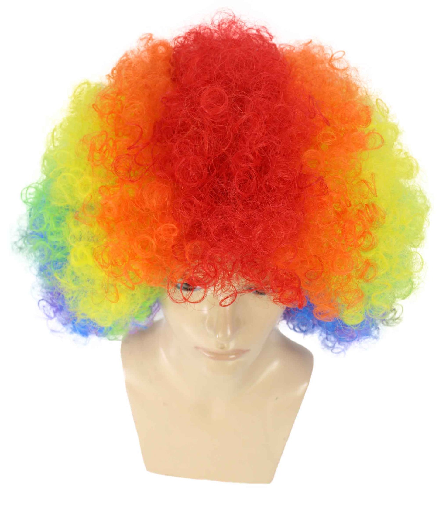 Clown Collection | Men's Multi Color Curly Afro Clown Wig