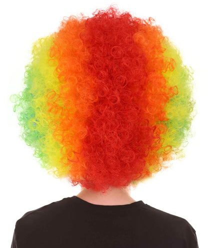 Clown Collection | Men's Multi Color Curly Afro Clown Wig