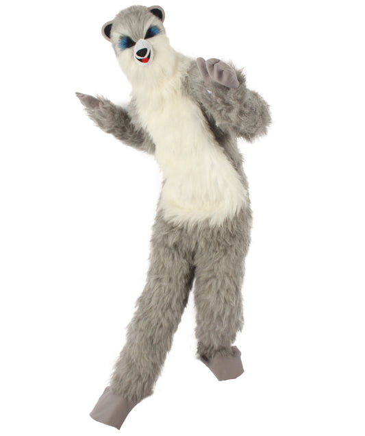 White and Grey Civet Cat Costume