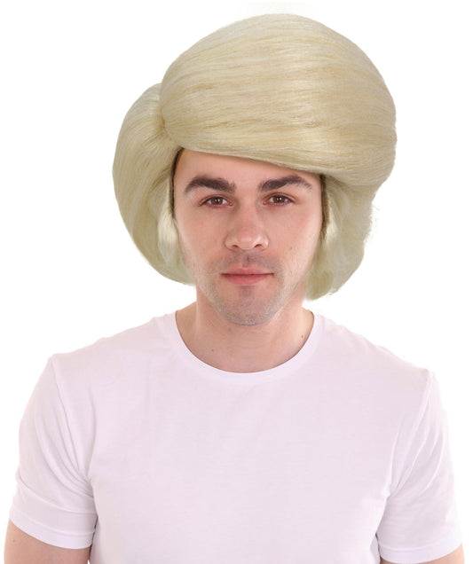 HPO  Men's Animated Movie Villain Blonde Puffy Wig | Best for Halloween | Flame-retardant Synthetic Fiber