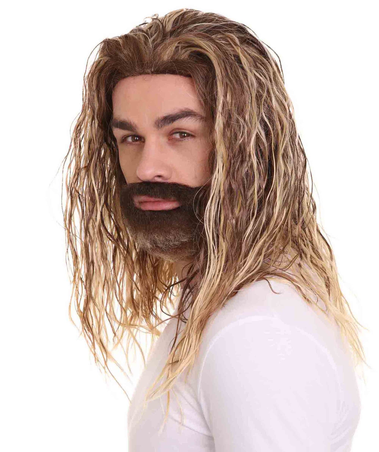 Men's Sea Hero Wig & Beard Set | Halloween Wig | Premium Breathable Capless Cap