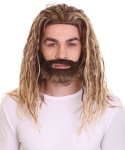 Men's Sea Hero Wig & Beard Set | Halloween Wig | Premium Breathable Capless Cap