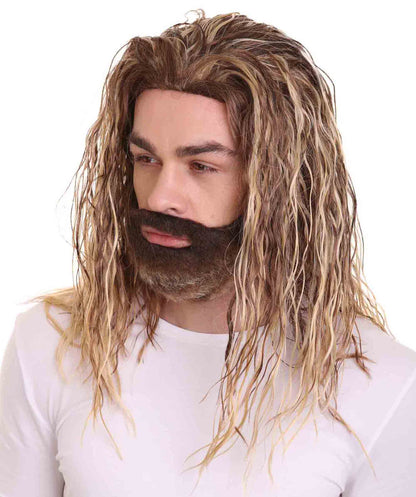 Men's Sea Hero Wig & Beard Set | Halloween Wig | Premium Breathable Capless Cap