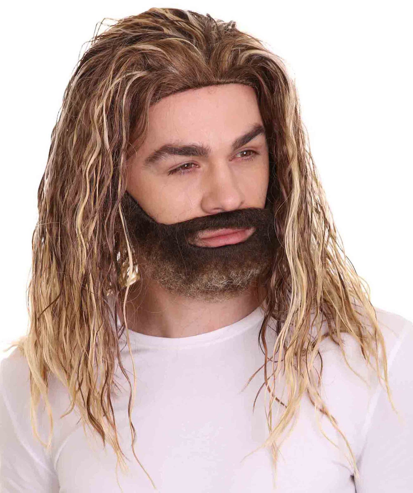 Men's Sea Hero Wig & Beard Set | Halloween Wig | Premium Breathable Capless Cap