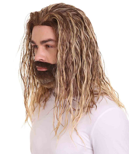 Men's Sea Hero Wig & Beard Set | Halloween Wig | Premium Breathable Capless Cap