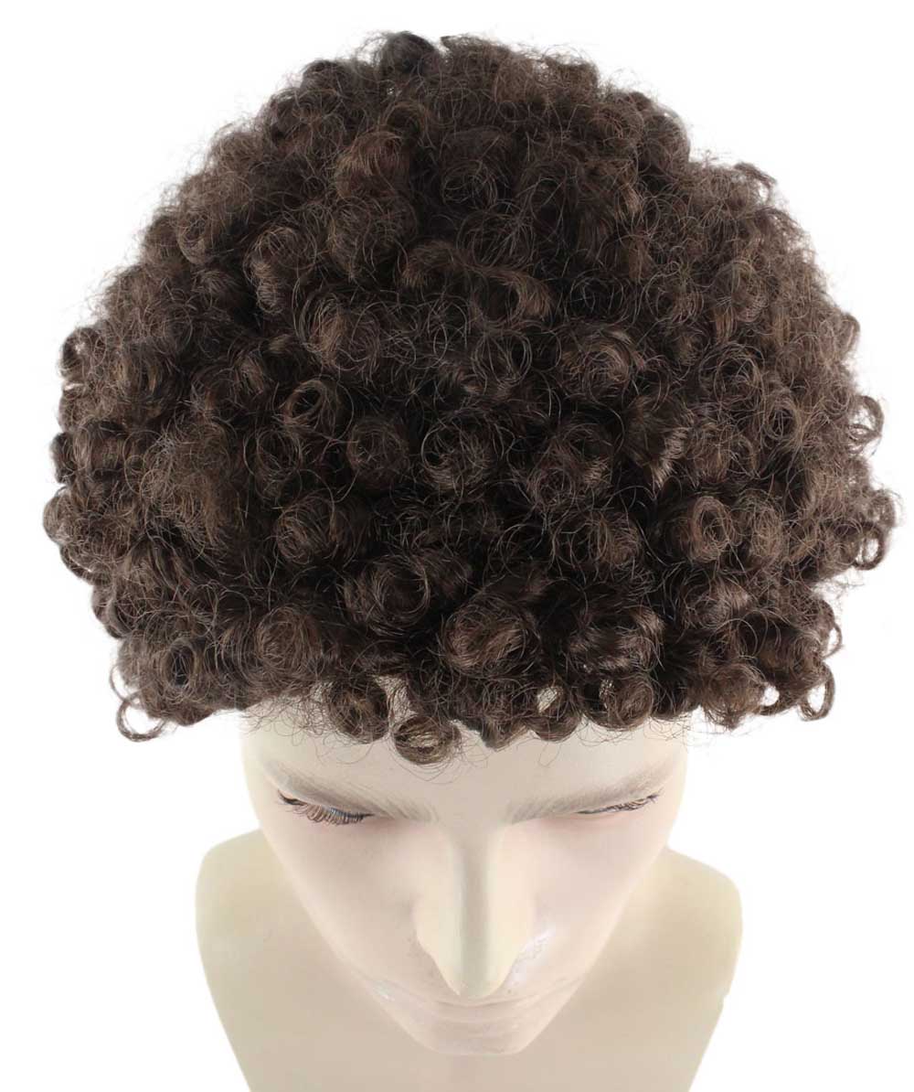 brown small afro wig