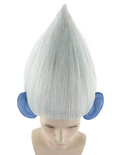 Silver Troll with Ears wig