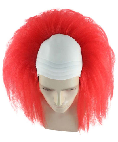 Scary Bald Red Men's Clown Wig