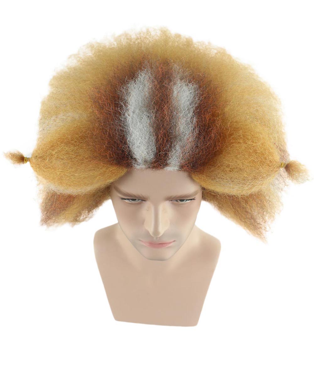 Brown & White Super Size Jumbo Wig