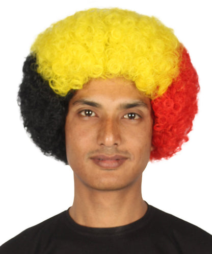 Belgium sport afro wig