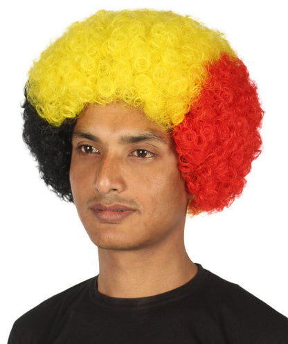 Belgium sport afro wig