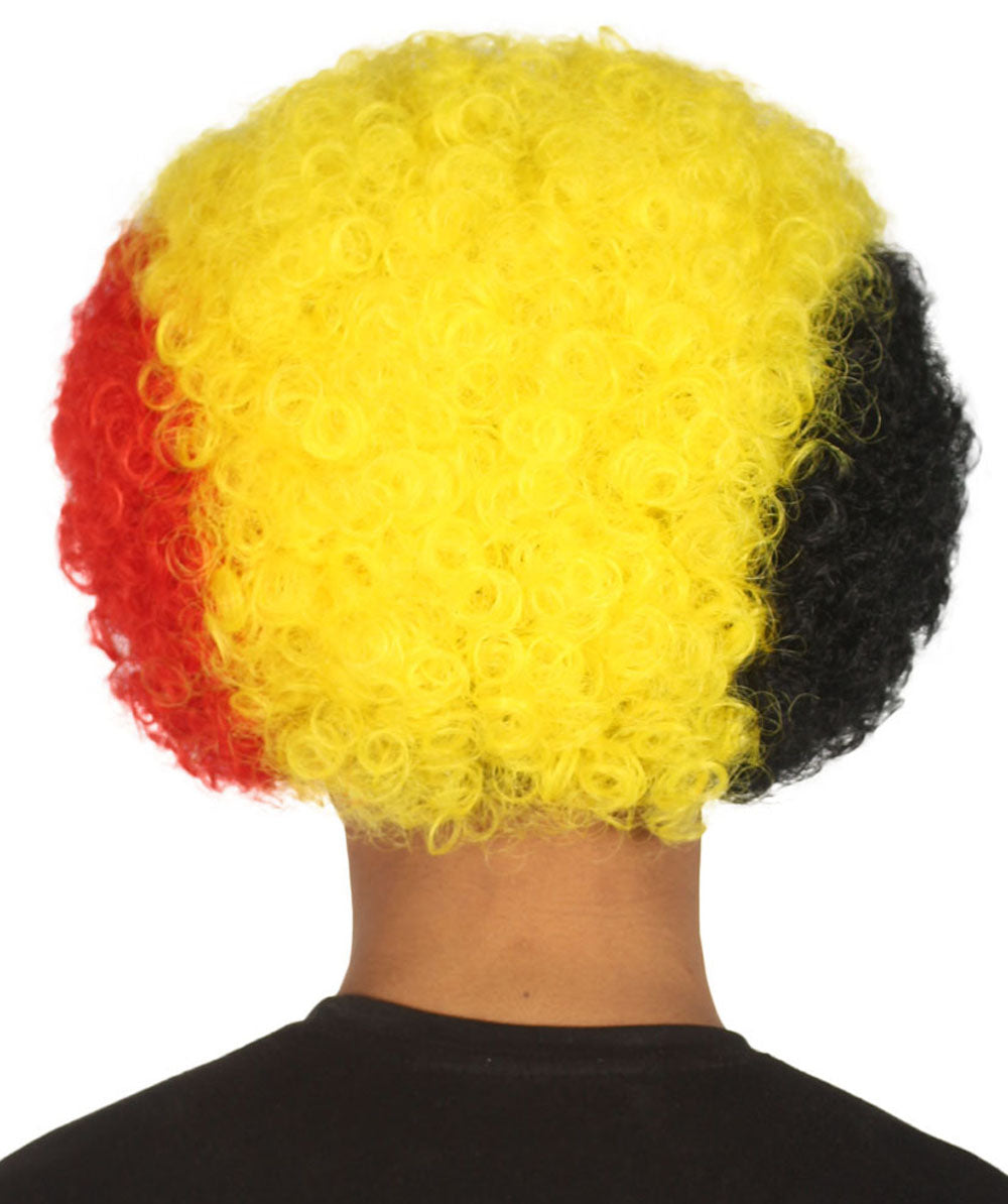 Belgium sport afro wig