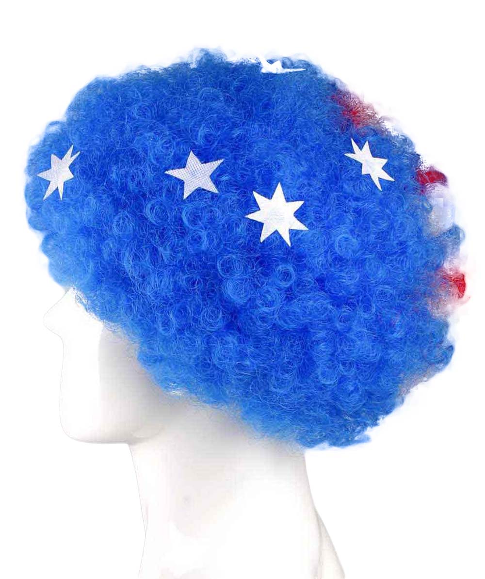 blue jumbo afro wig