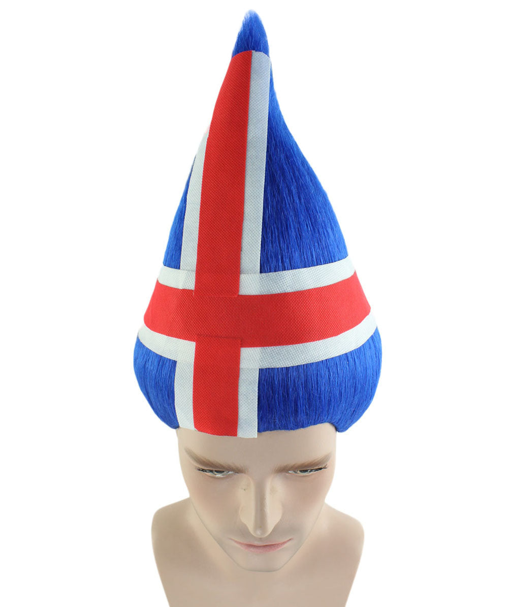 troll Iceland flag wig