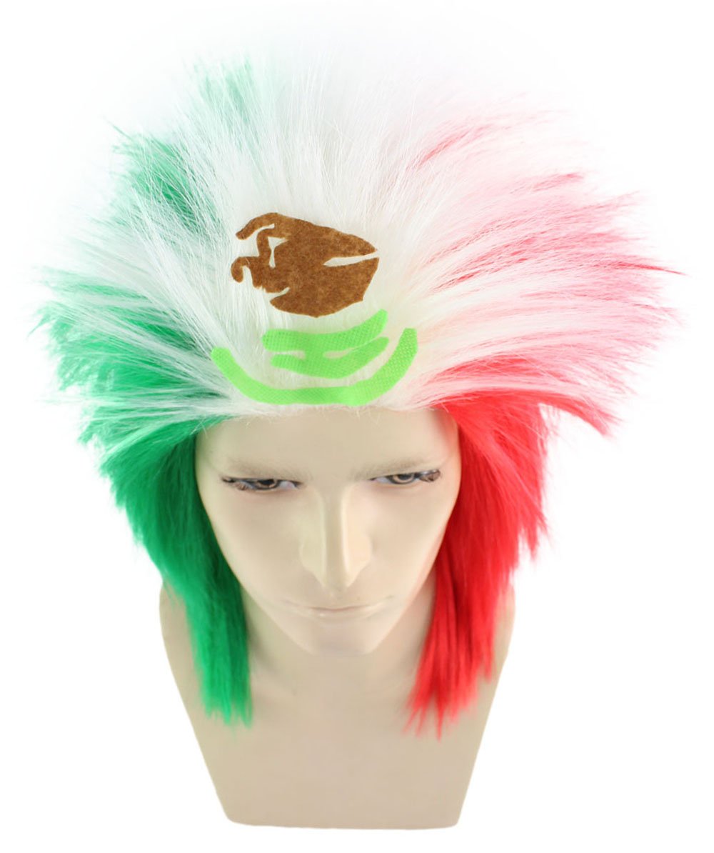 Mexico Flag Sport Wigs