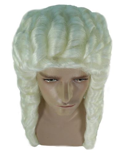 White Historical Judge Wig