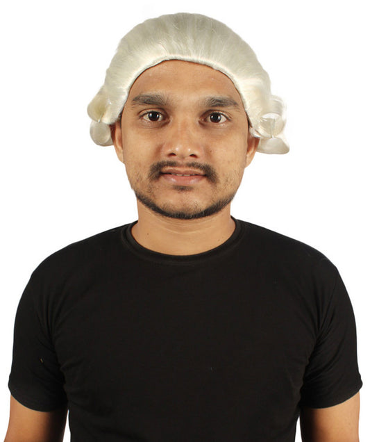 Colonial Judge White Historical Wig