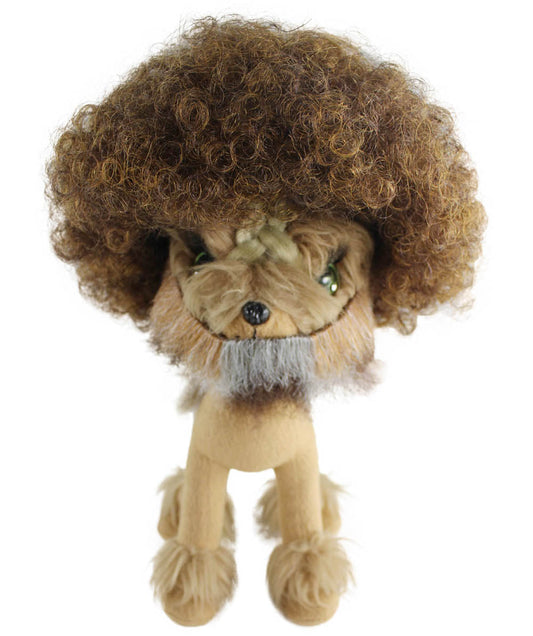 Painter Pet Wig and Beard Set | Curly Pets Accessories | Fun & Playful Look for Parties, Halloween, and Photoshoots