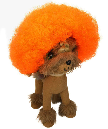 Orange Pet Afro Wig