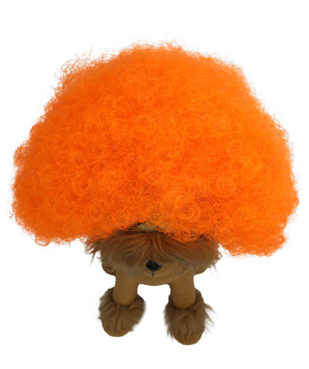 Orange Pet Afro Wig