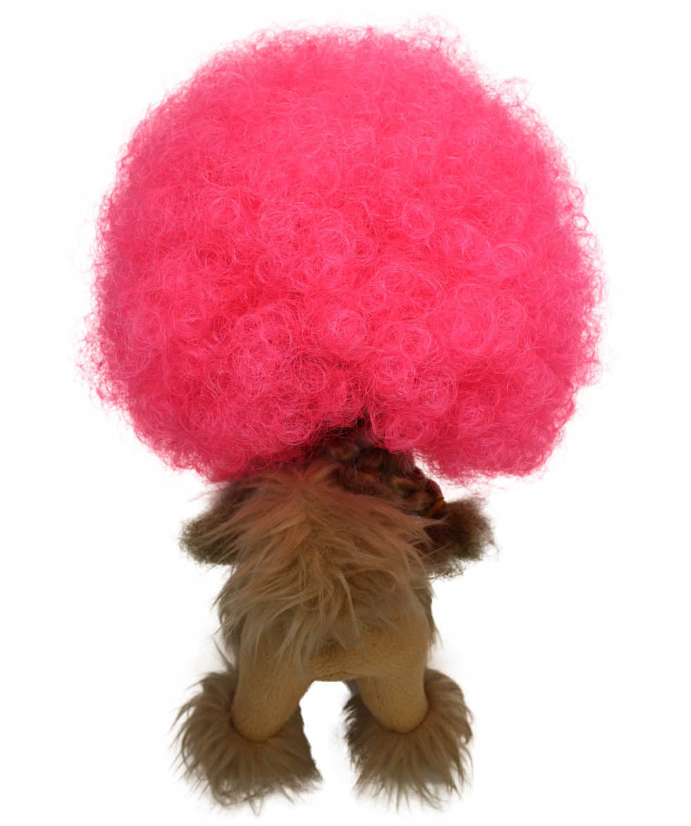 Pink pet afro wig