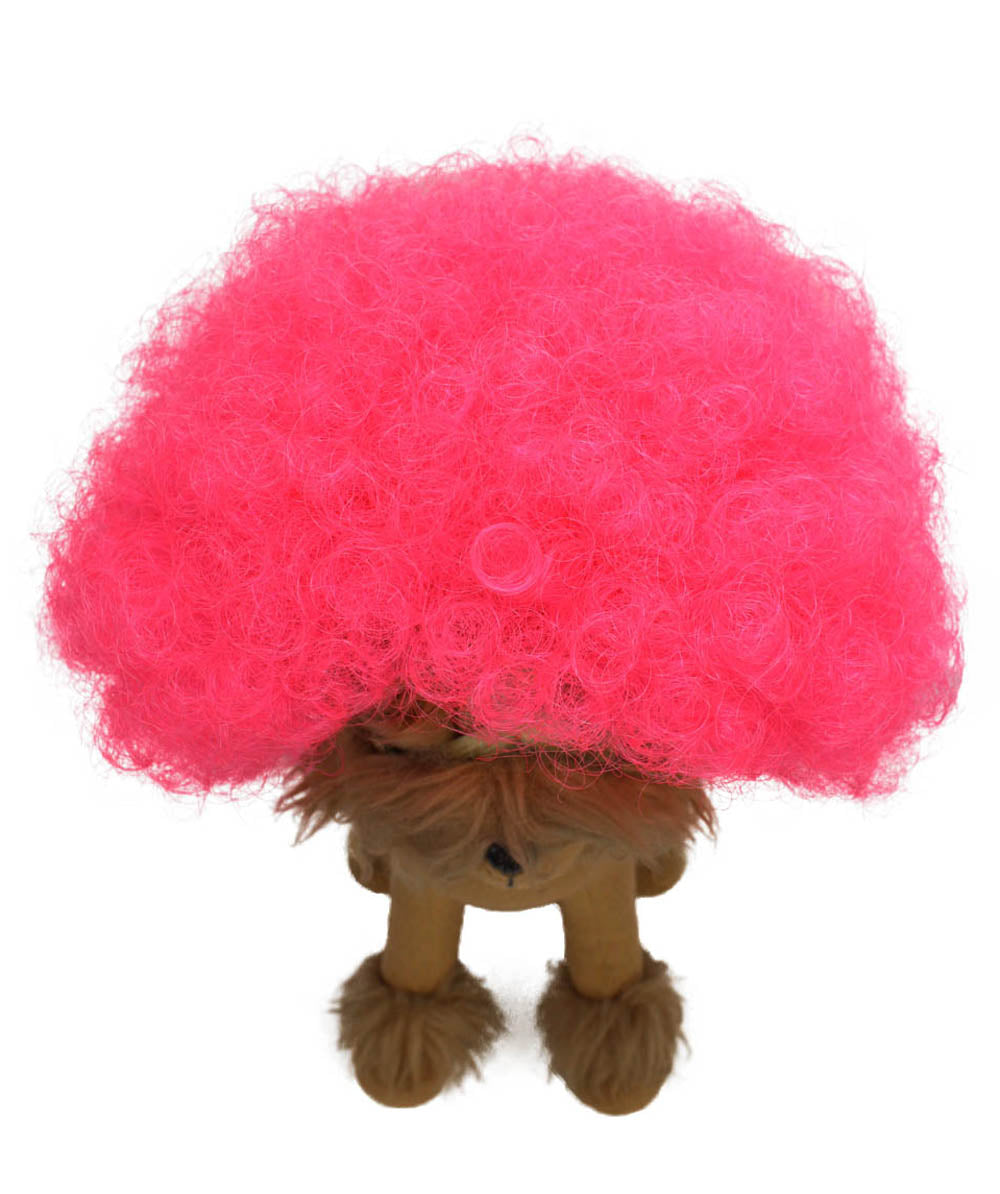 Pink pet afro wig