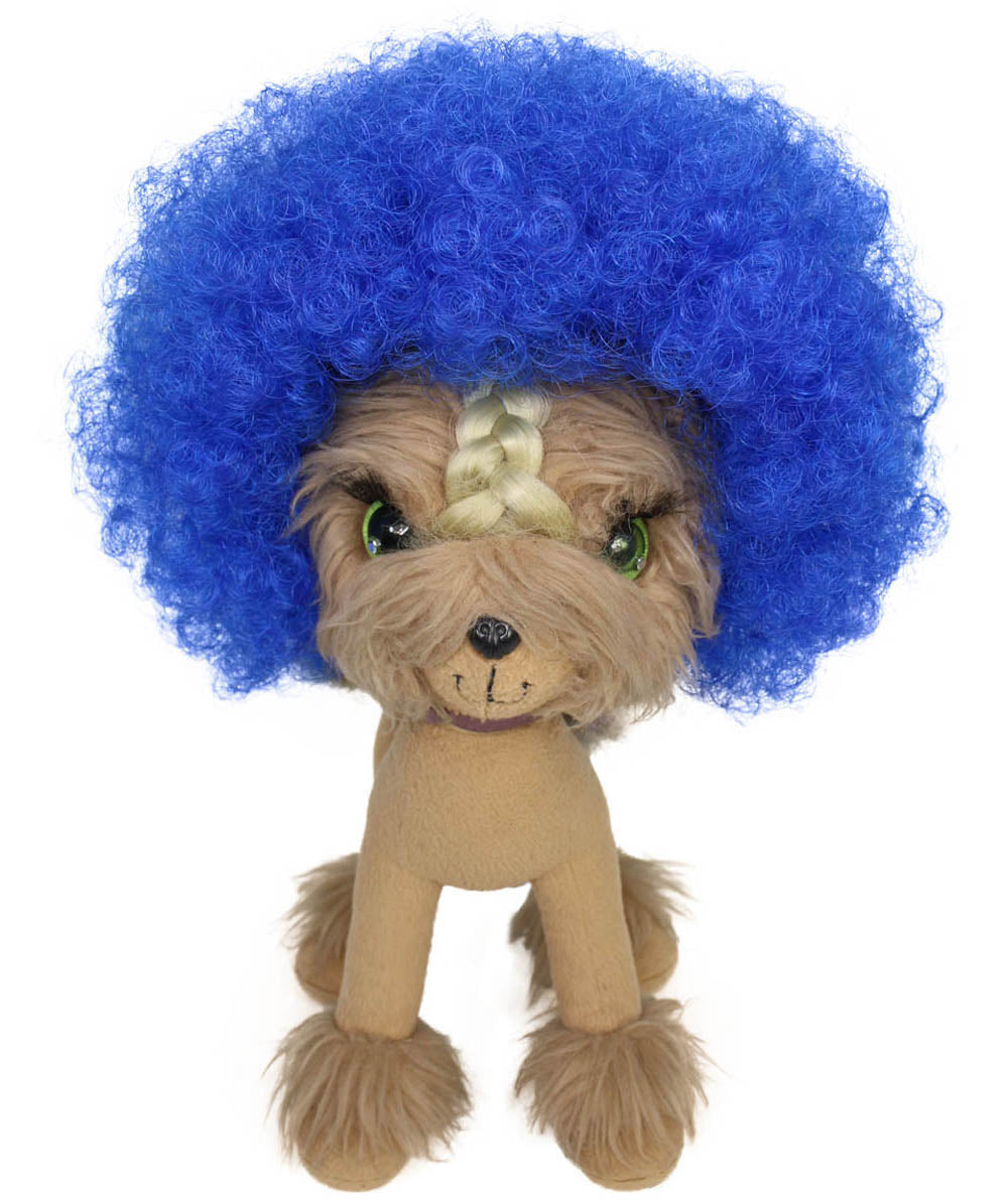 Blue Pet Afro Wig