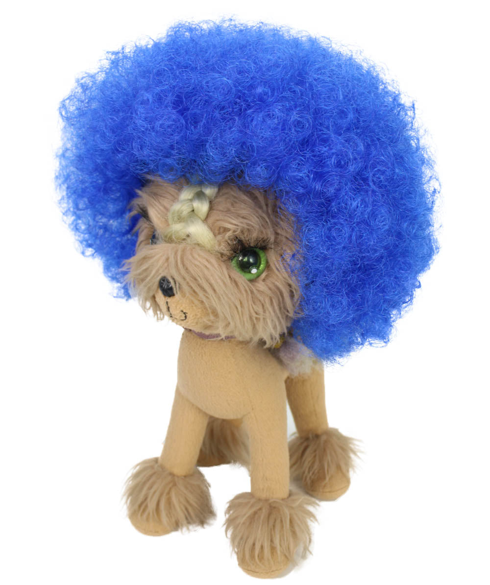 Blue Pet Afro Wig