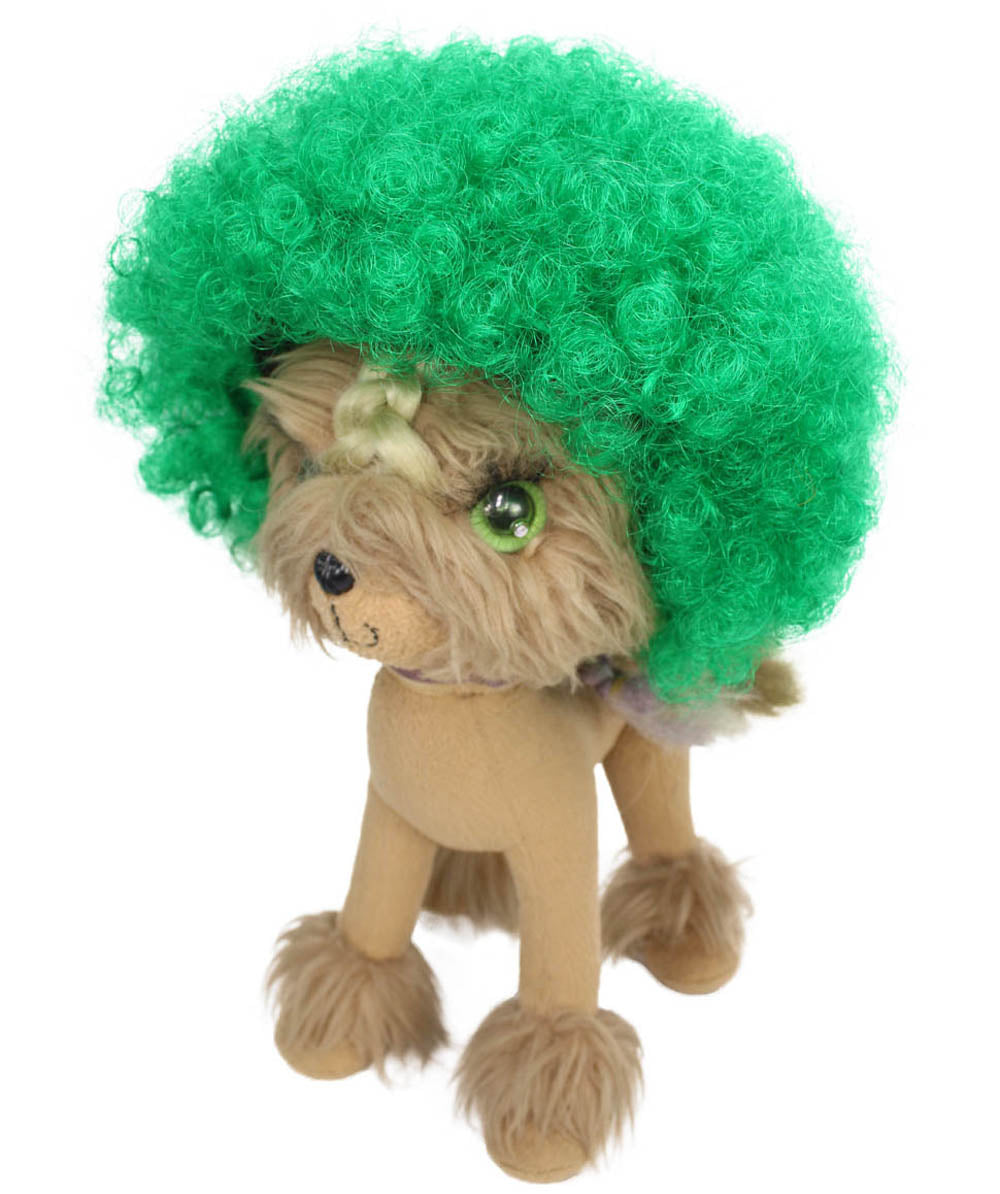 Green Pet Afro Wig