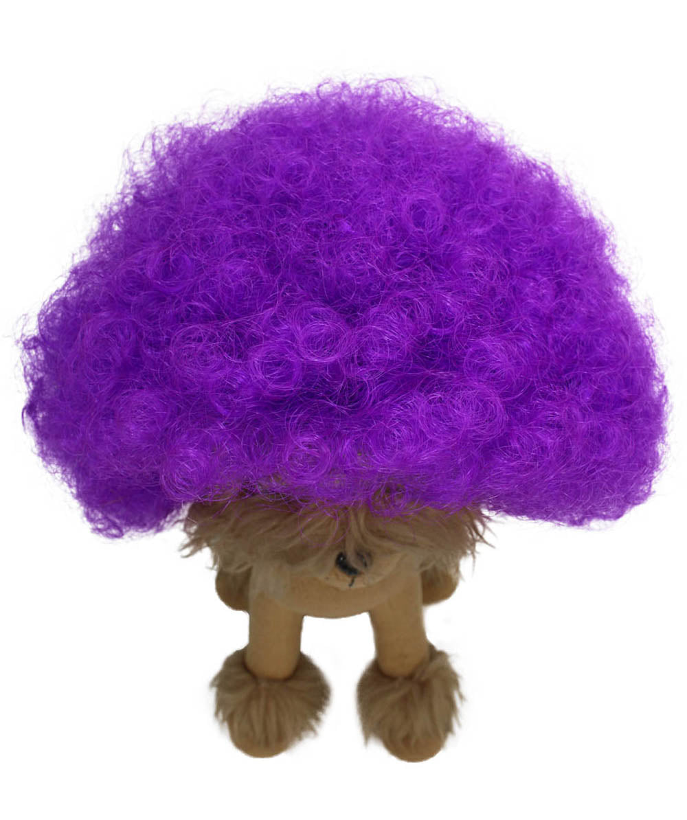 purple pet afro wig