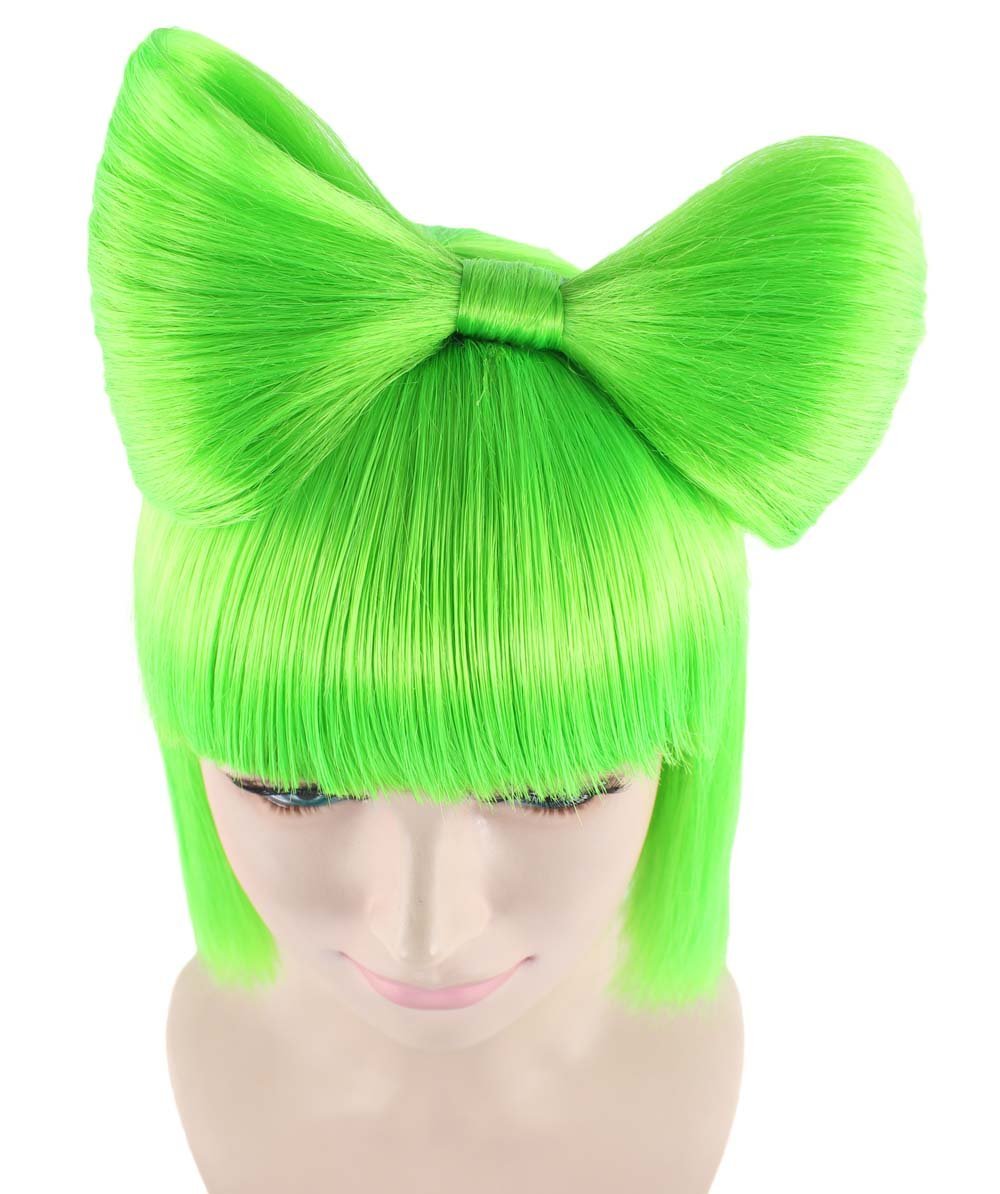 Lime Women's Butterfly Bow Wigs