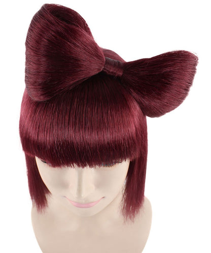 Burgundy Women's Butterfly Bow Wigs