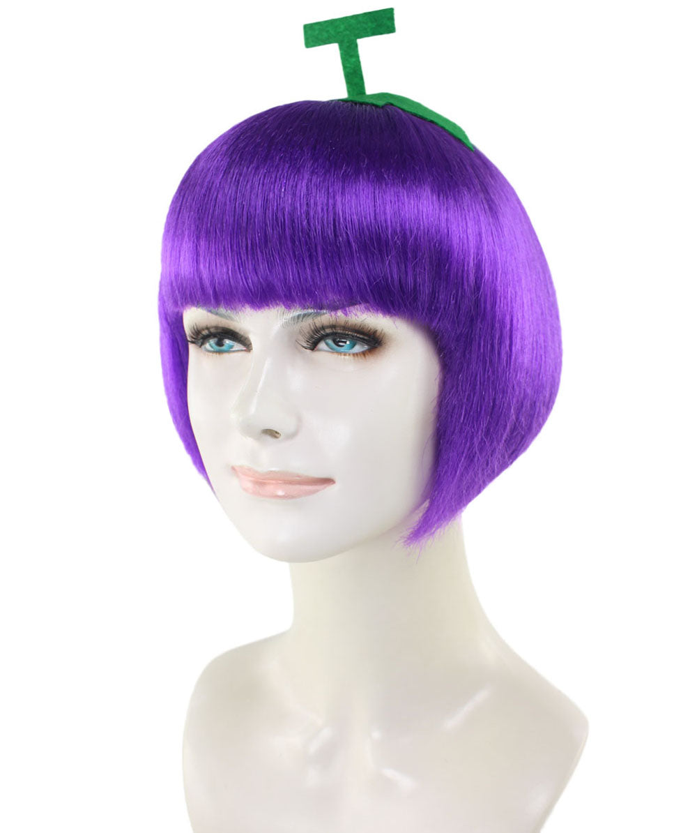 Grape Womens Wig | Short Purple Wig | Premium Breathable Capless Cap