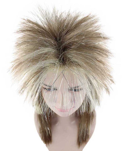 Rockin Diva Tinsel Stripe Blonde Mullet Wig