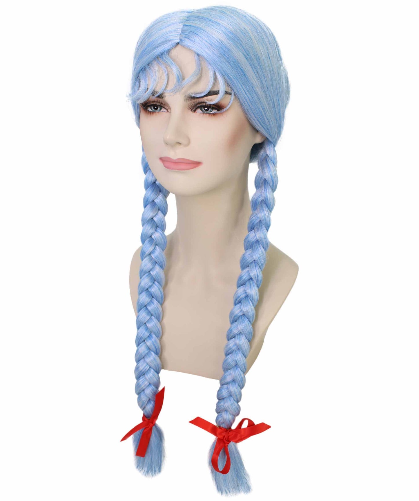 Ice Blue Blend Multiple Colors Option Long Braided Wig