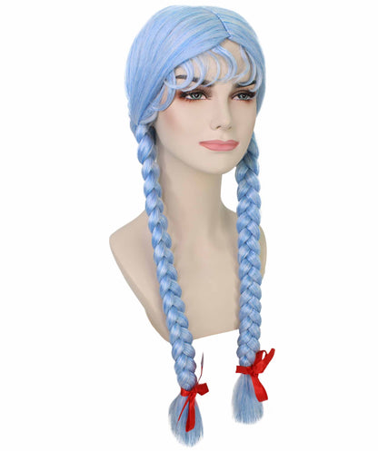 Ice Blue Blend Multiple Colors Option Long Braided Wig