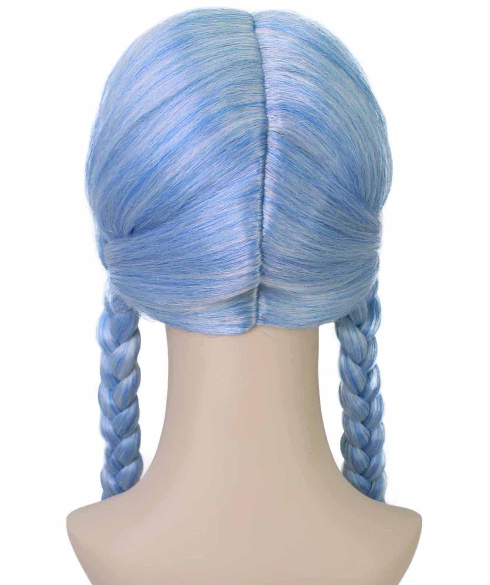 Ice Blue Blend Multiple Colors Option Long Braided Wig