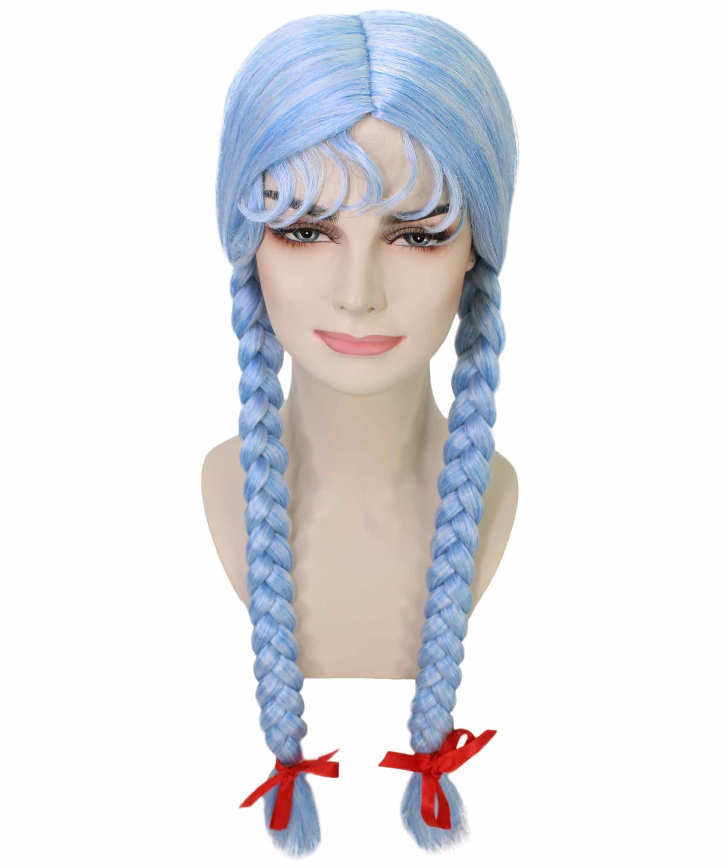 Ice Blue Blend Multiple Colors Option Long Braided Wig