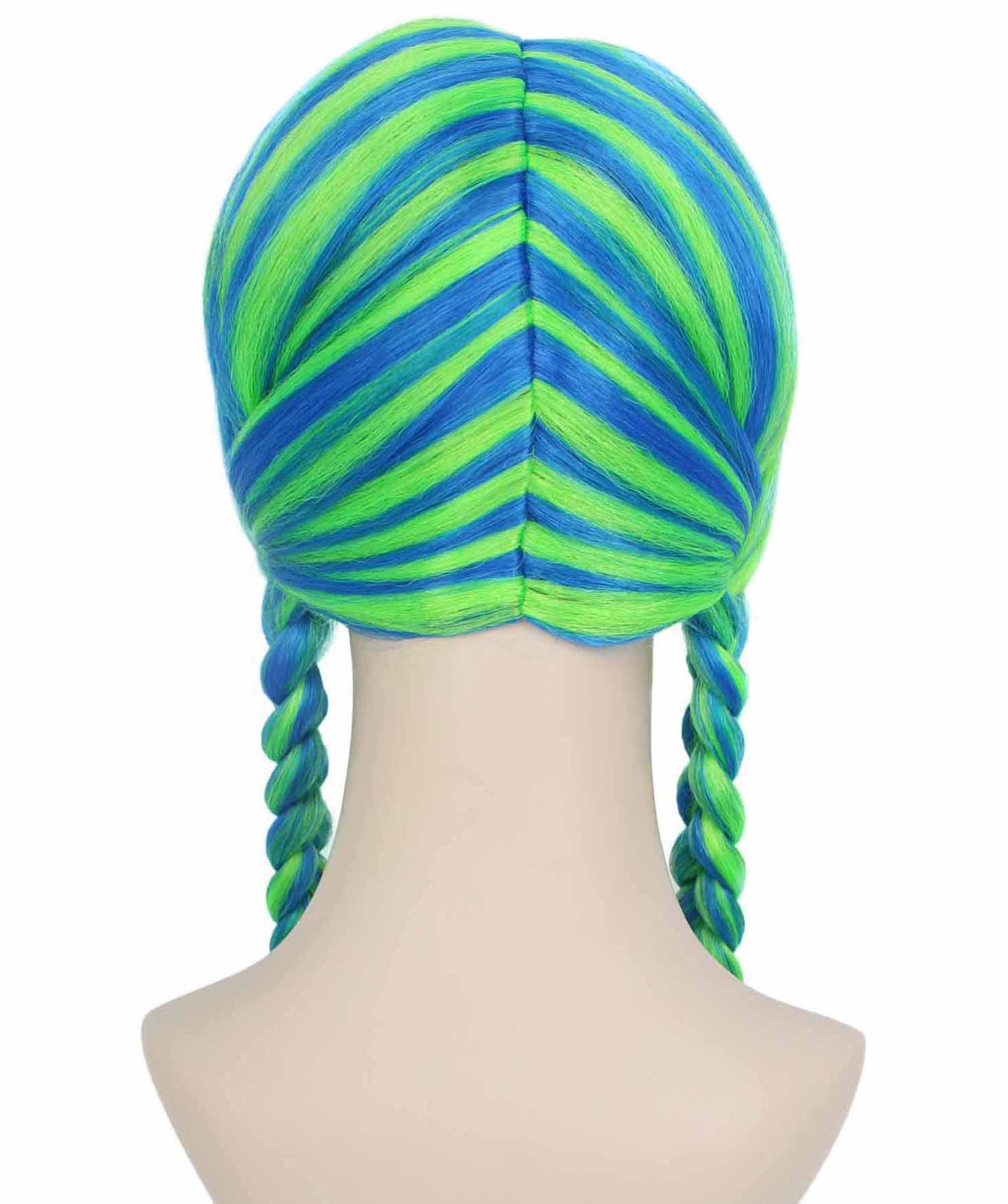 Green Ombre Multiple Colors Option Long Braided Wig