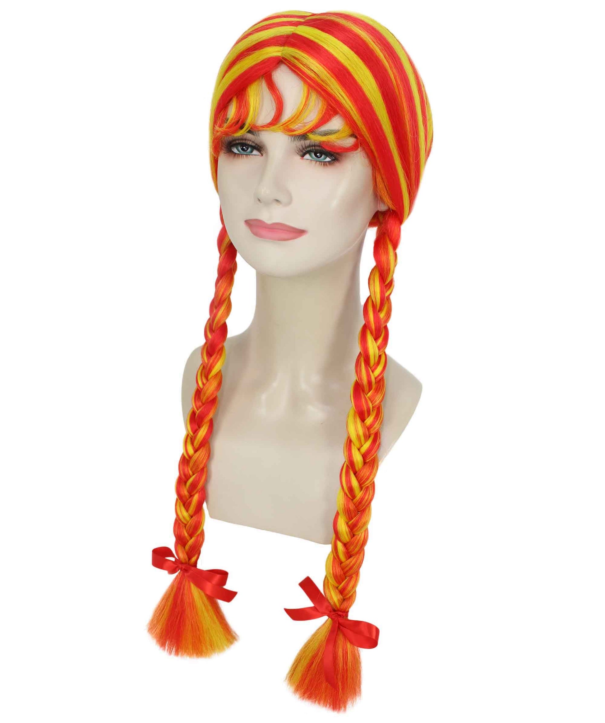 Orange Ombre Multiple Colors Option Long Braided Wig