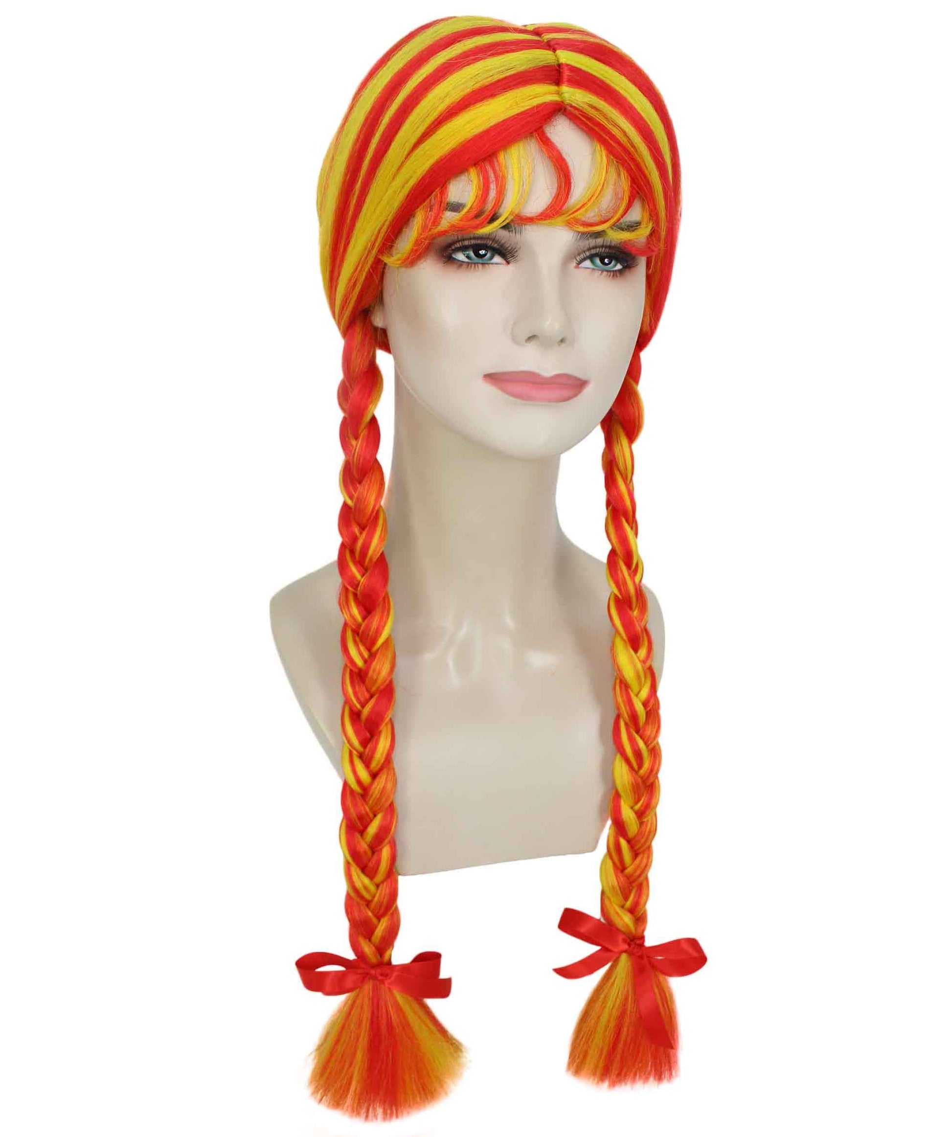 Orange Ombre Multiple Colors Option Long Braided Wig