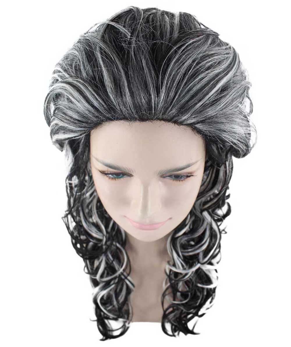 Black & White Curly Wicked Witch Wig