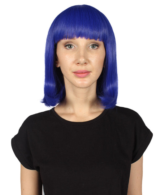 Women's Medium Bob Dark Blue Cosplay Wig
