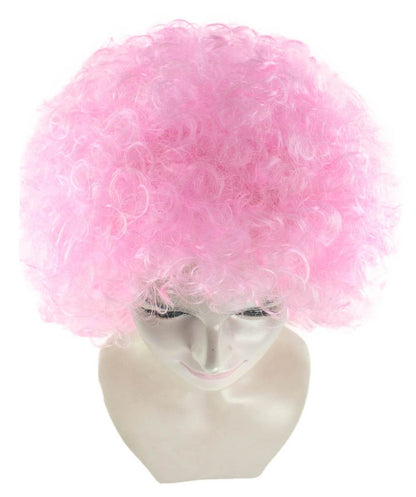 Lt Pink Unisex Afro Wig