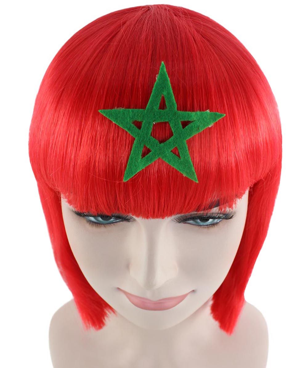 Morocco Flag Bob Wig