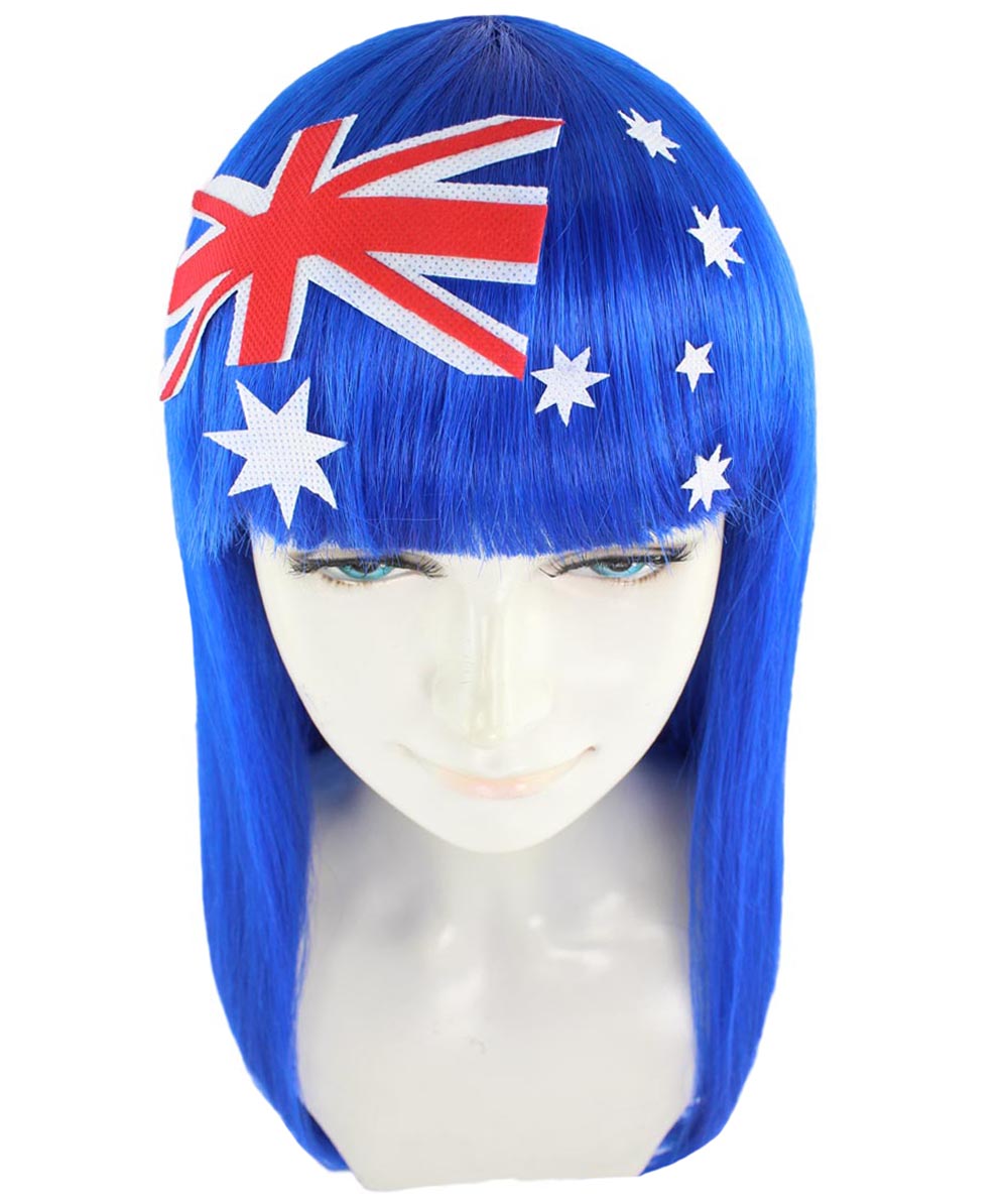 Australian Flag Bob Wig