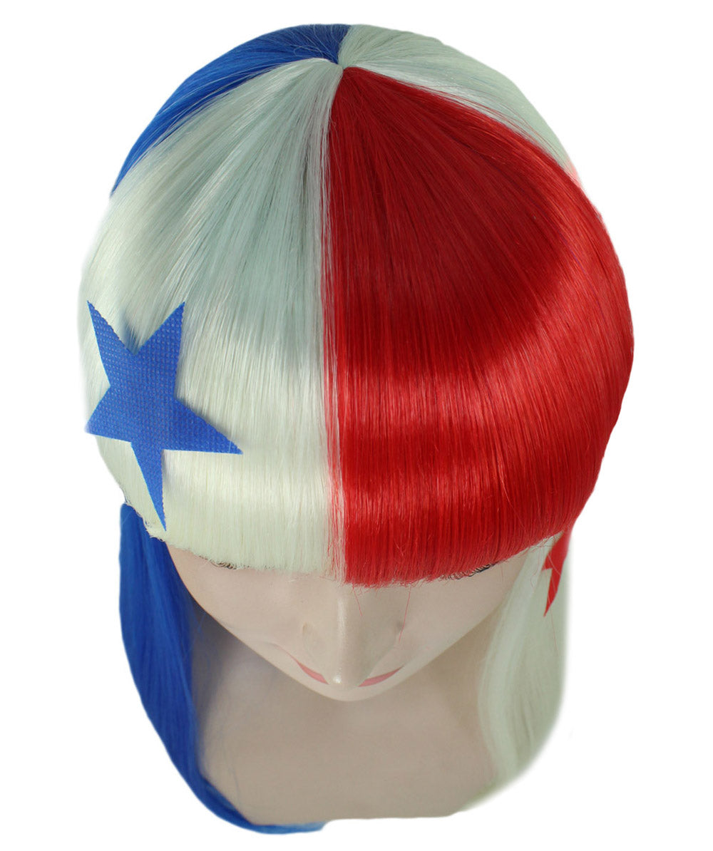 Panama Flag long Bob Wig