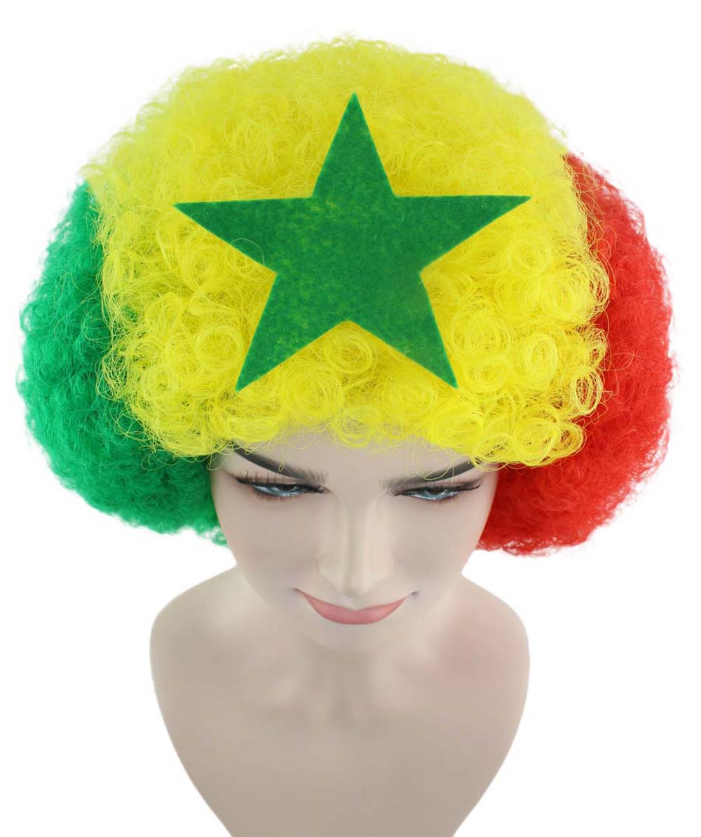 best senegal flag sport afro wig